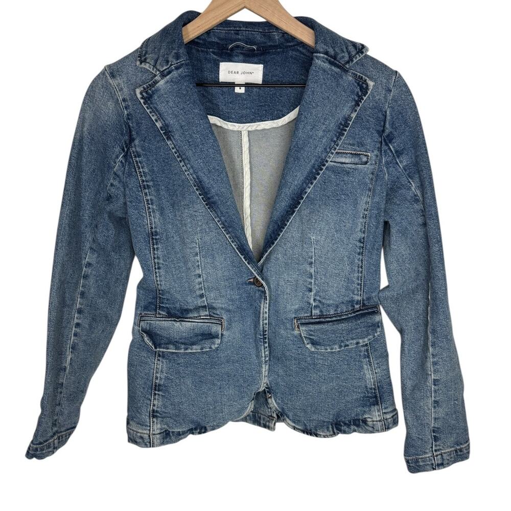 Dear John Blue Denim Blazer Jacket